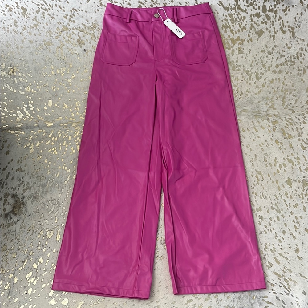 Glam Fuchsia Wide-Leg Trousers
